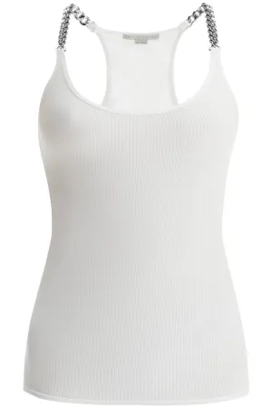 "tank top with chains detail 6J0353 3SPZ67 PURE WHITE