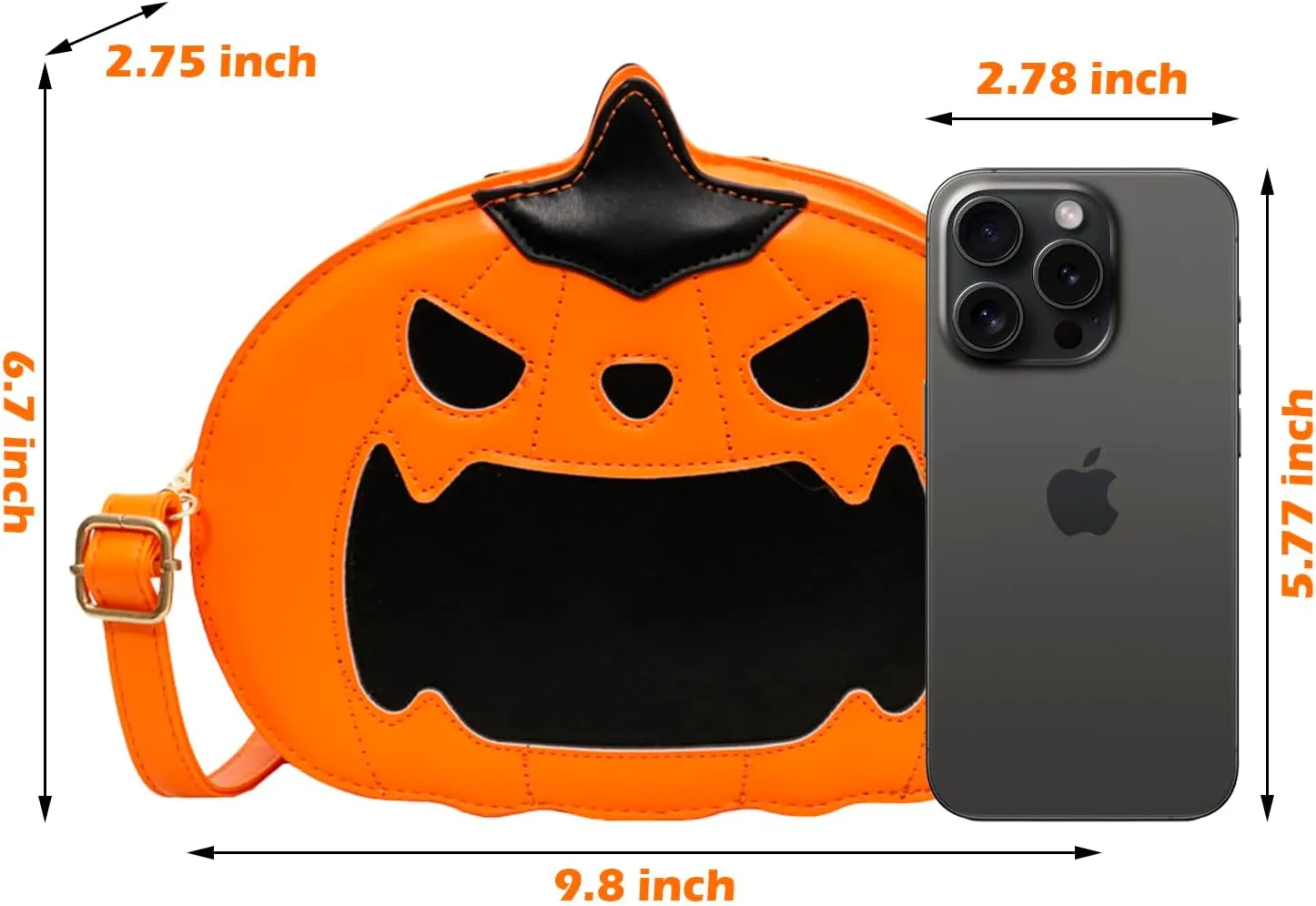 QZUnique Halloween Purses Gothic Novelty Shoulder Bag Pumpkin Coffin Skull Bat Crossbody Bag holiday Party Gift Candy Bag