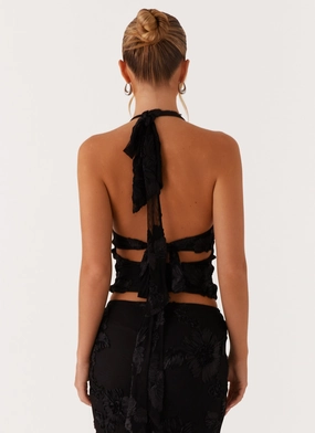 Radiate Halterneck Top - Black Radiate Halterneck Top - Black