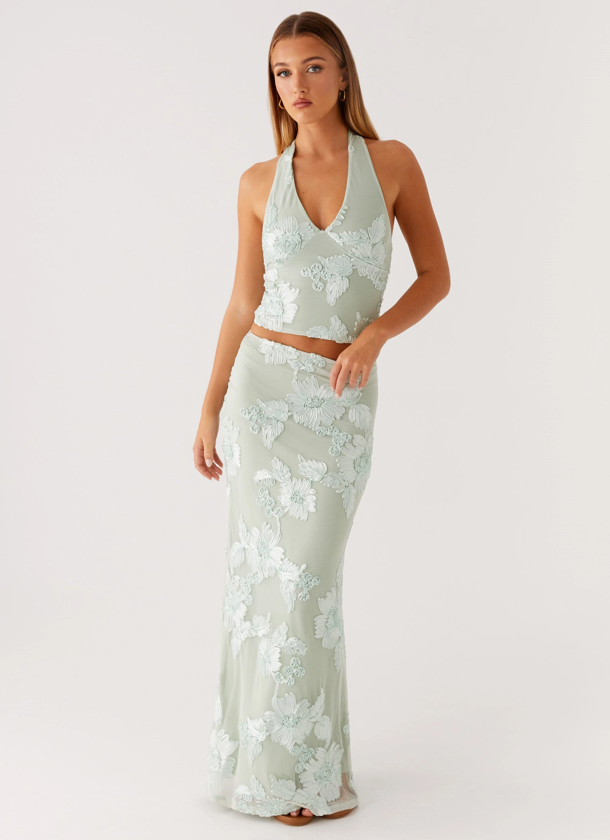 Radiate Maxi Skirt - Sage