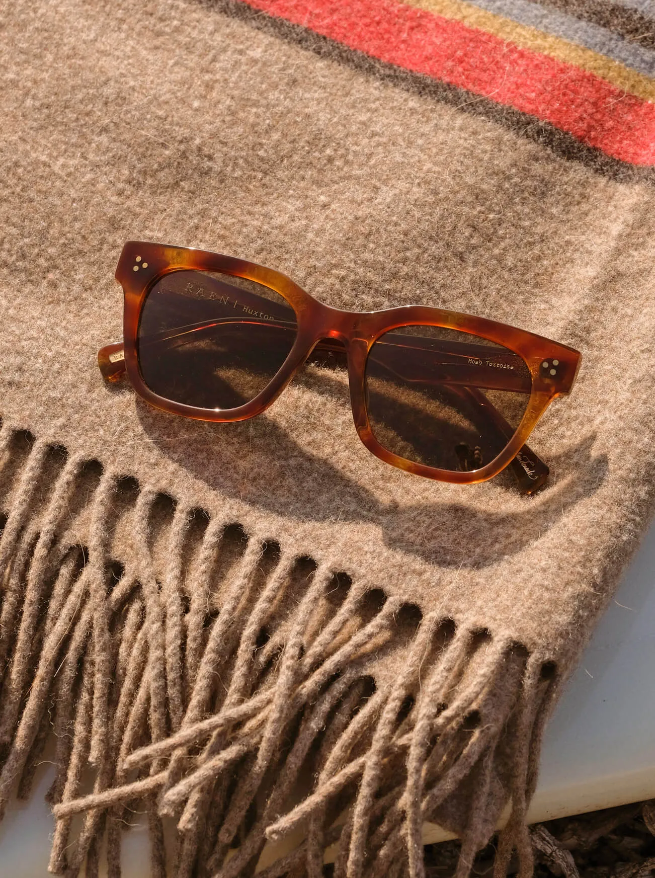 RAEN HUXTON SUNGLASSES - MOAB TORTOISE/ BOTTLE GREEN