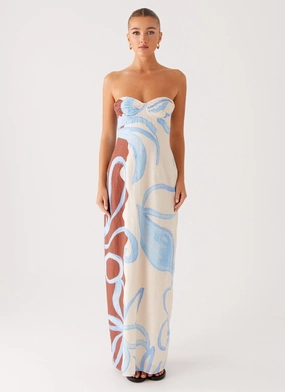 Raiden Maxi Dress - Bloom Wave Print Raiden Maxi Dress - Bloom Wave Print