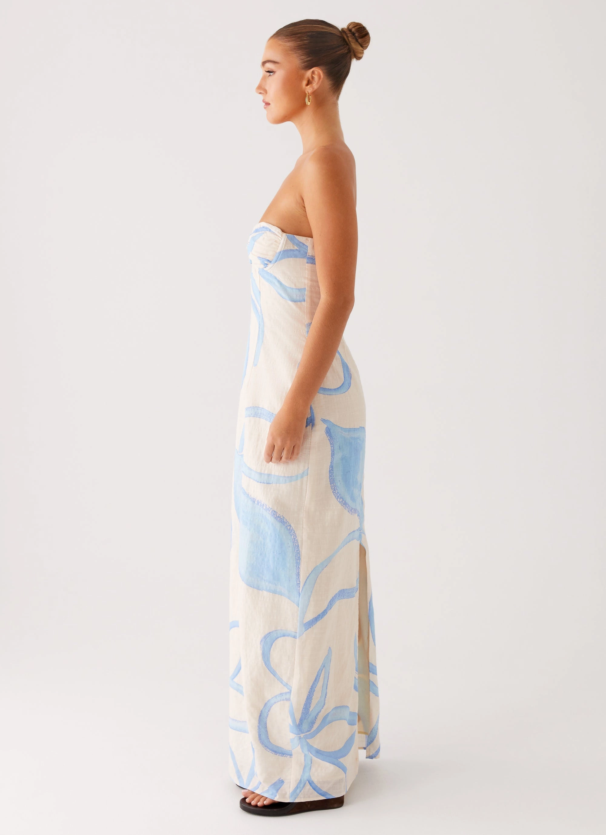 Raiden Maxi Dress - Bloom Wave Print