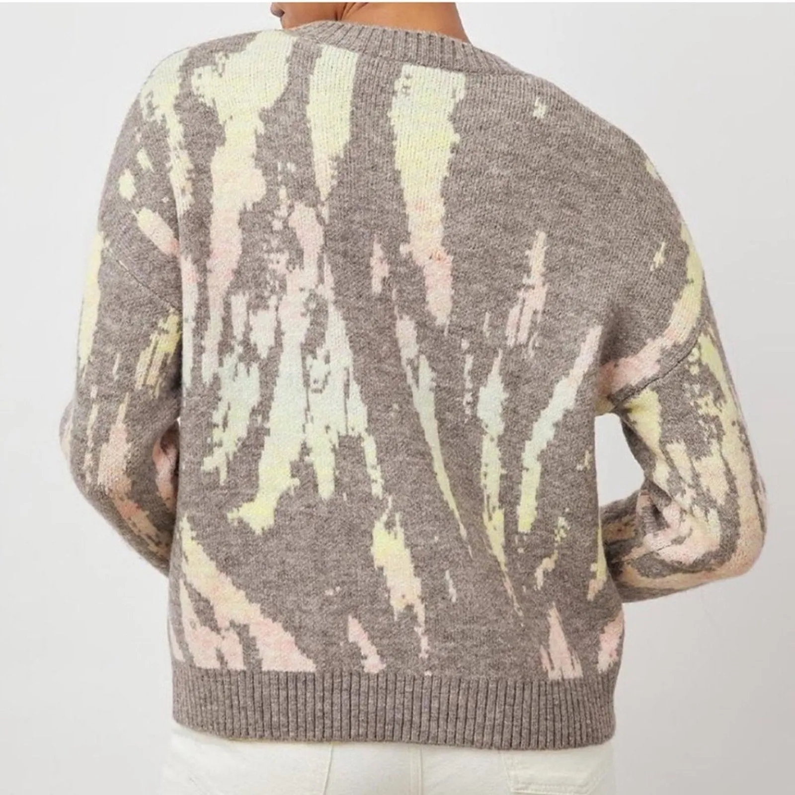 Rails Virgo Tie Dye Crewneck Wool Blend Sweater (XL)