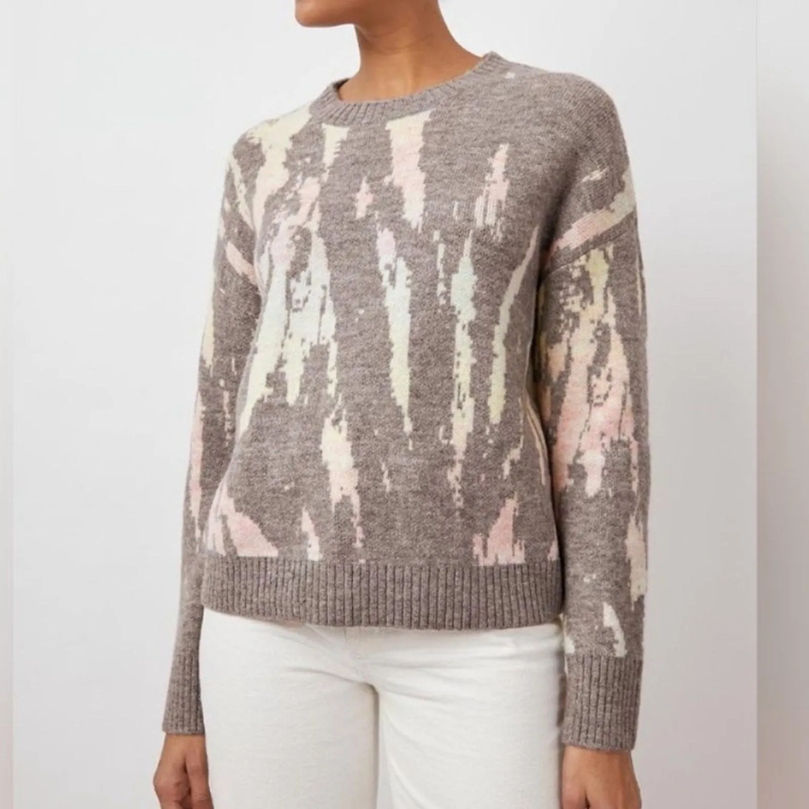 Rails Virgo Tie Dye Crewneck Wool Blend Sweater (XL)