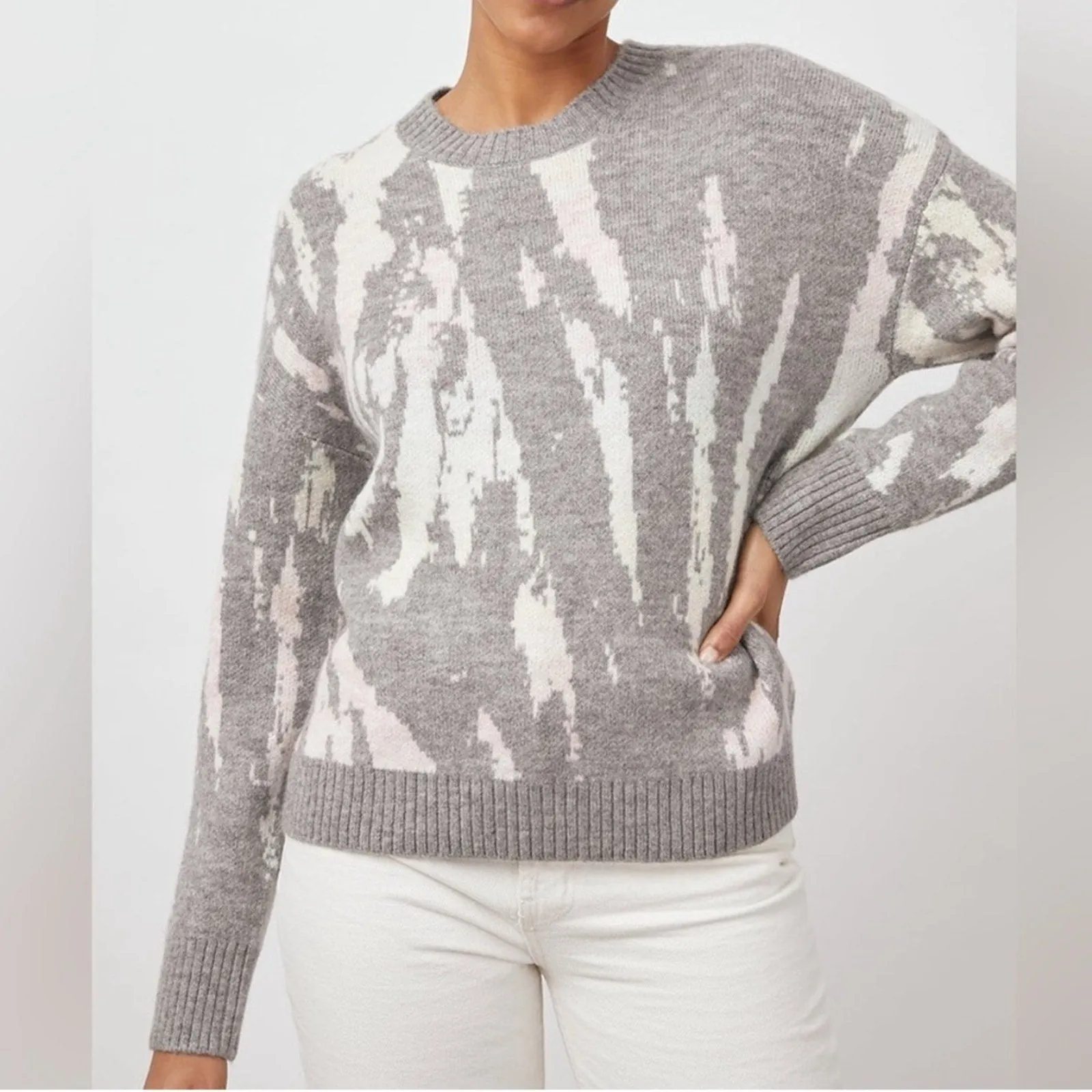 Rails Virgo Tie Dye Crewneck Wool Blend Sweater (XL)