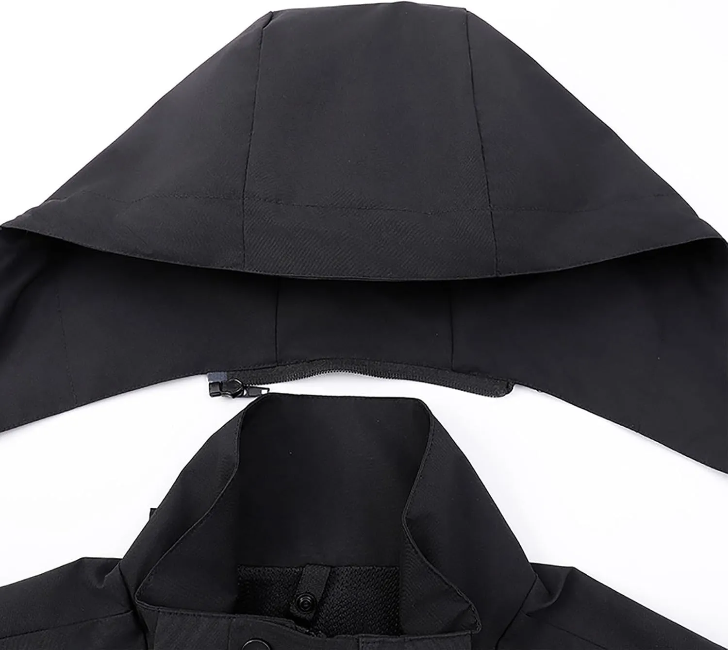 Rain Coat for Men Waterproof Rain Jacket with Hood Softshell Fleece Lining Jacket Outdoor Windbreaker with Pockets