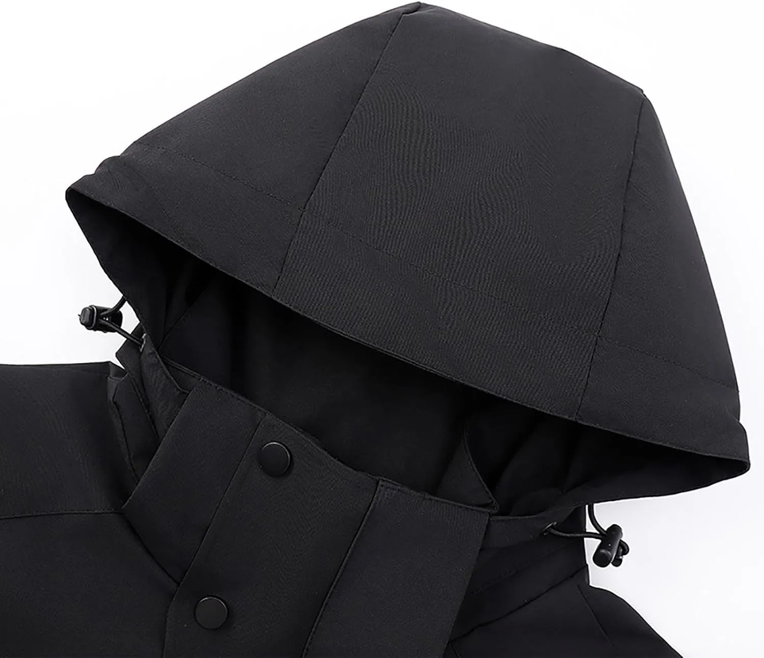 Rain Coat for Men Waterproof Rain Jacket with Hood Softshell Fleece Lining Jacket Outdoor Windbreaker with Pockets