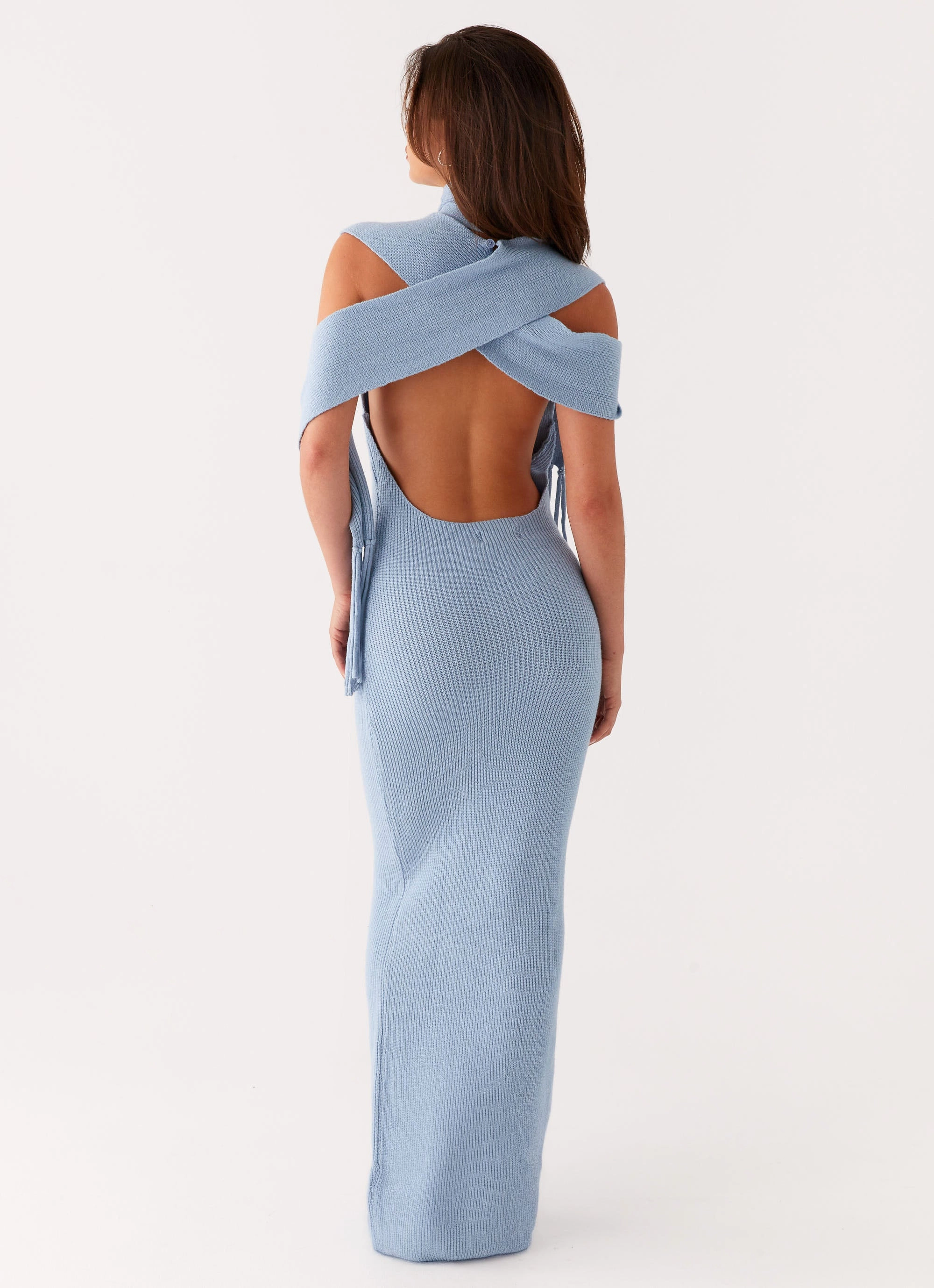 Raine Knit Maxi Dress - Blue