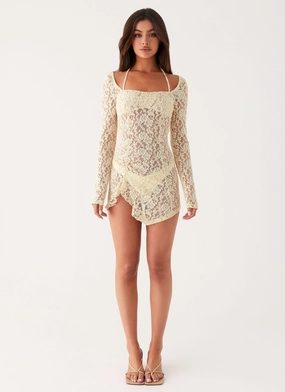 Rarri Lace Mini Dress - Ivory Rarri Lace Mini Dress - Ivory