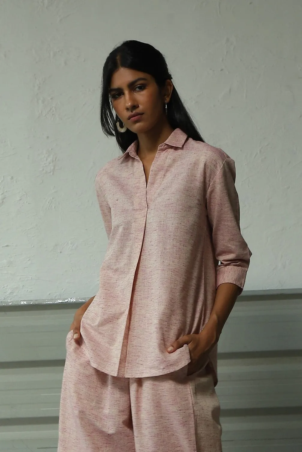 Rasberry Pleat Top