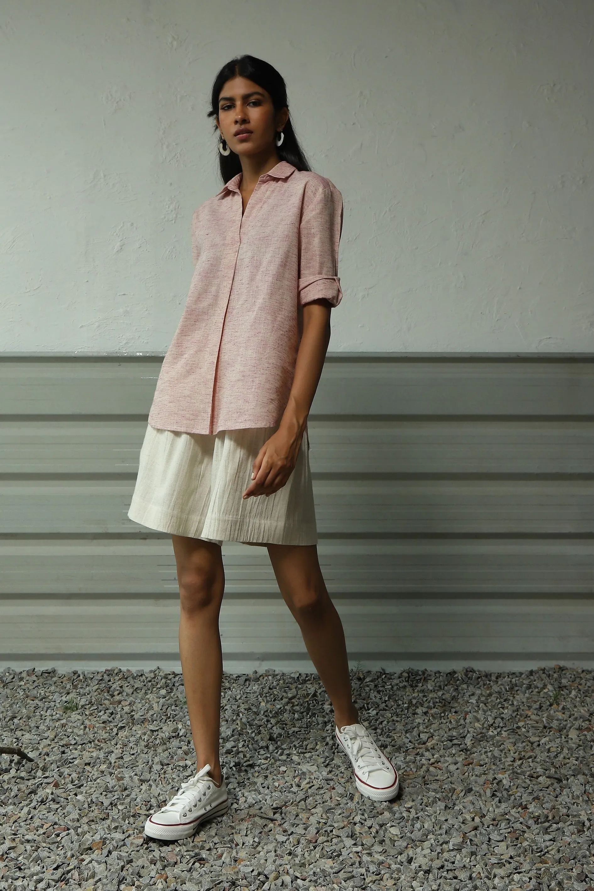 Rasberry Pleat Top