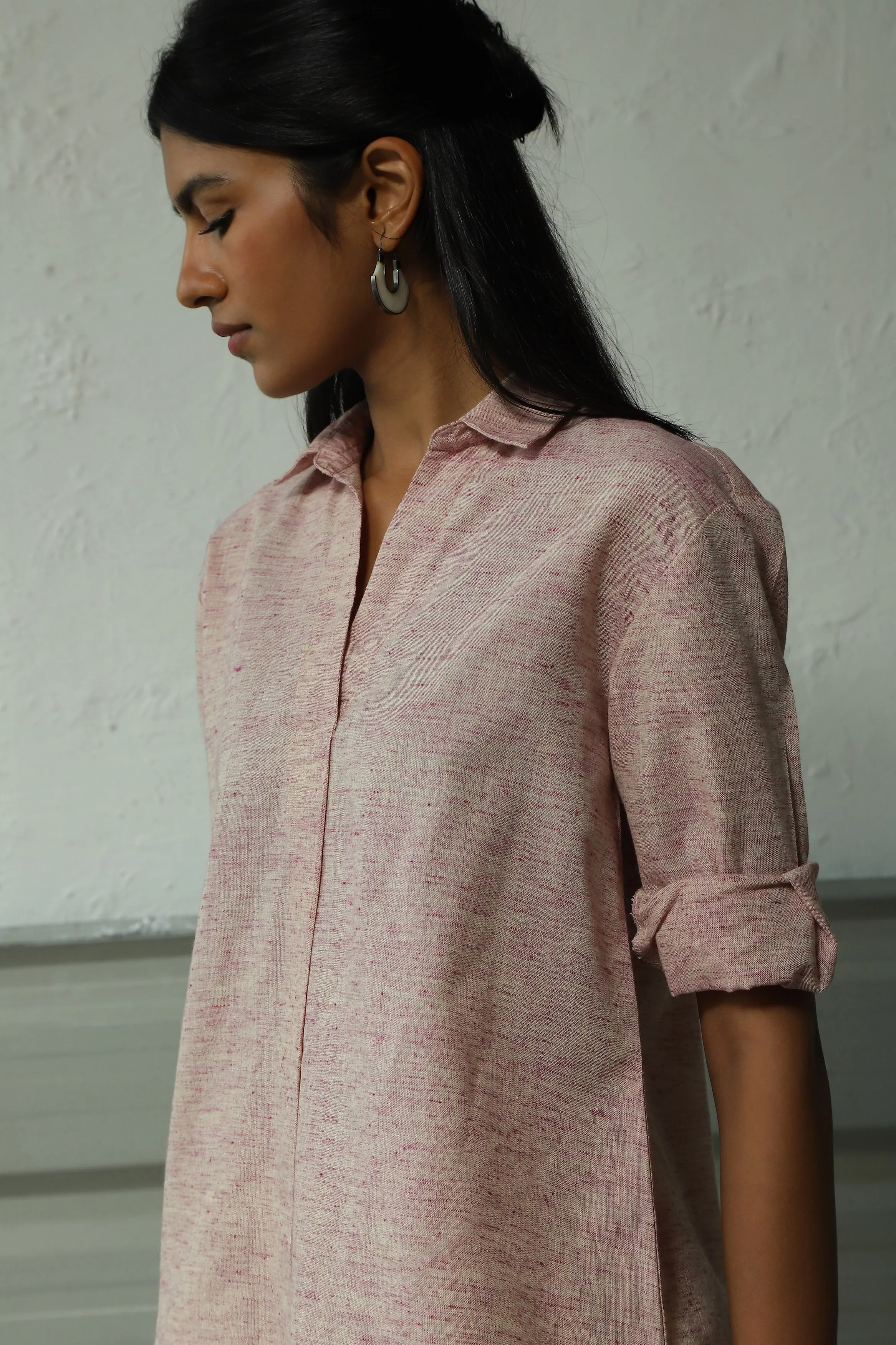 Rasberry Pleat Top