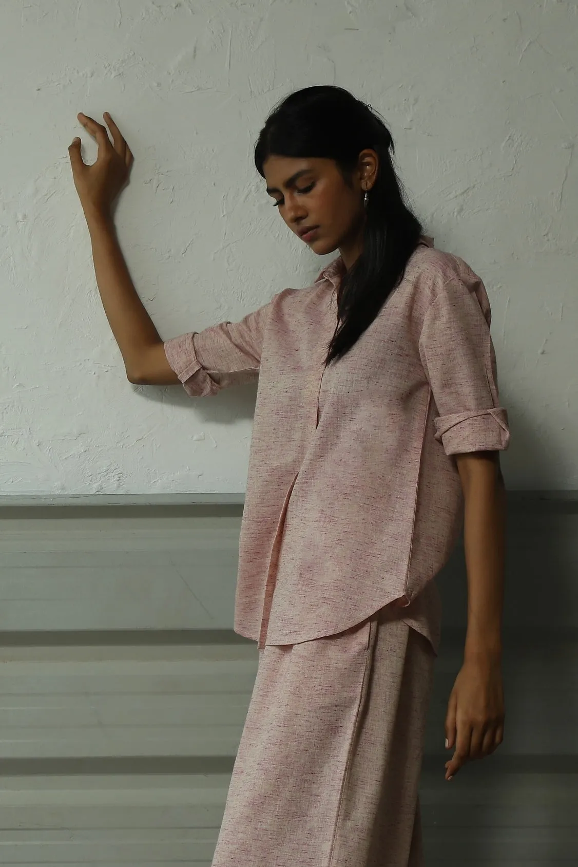 Rasberry Pleat Top