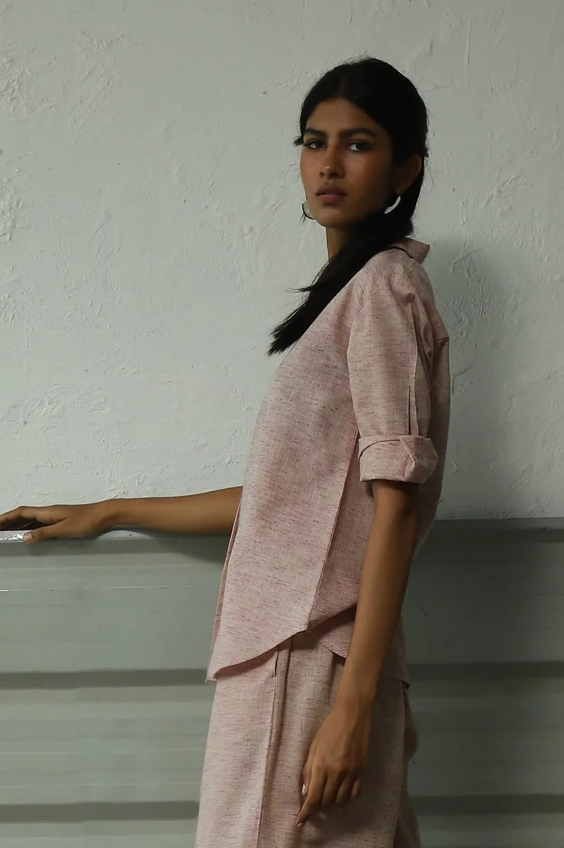 Rasberry Pleat Top