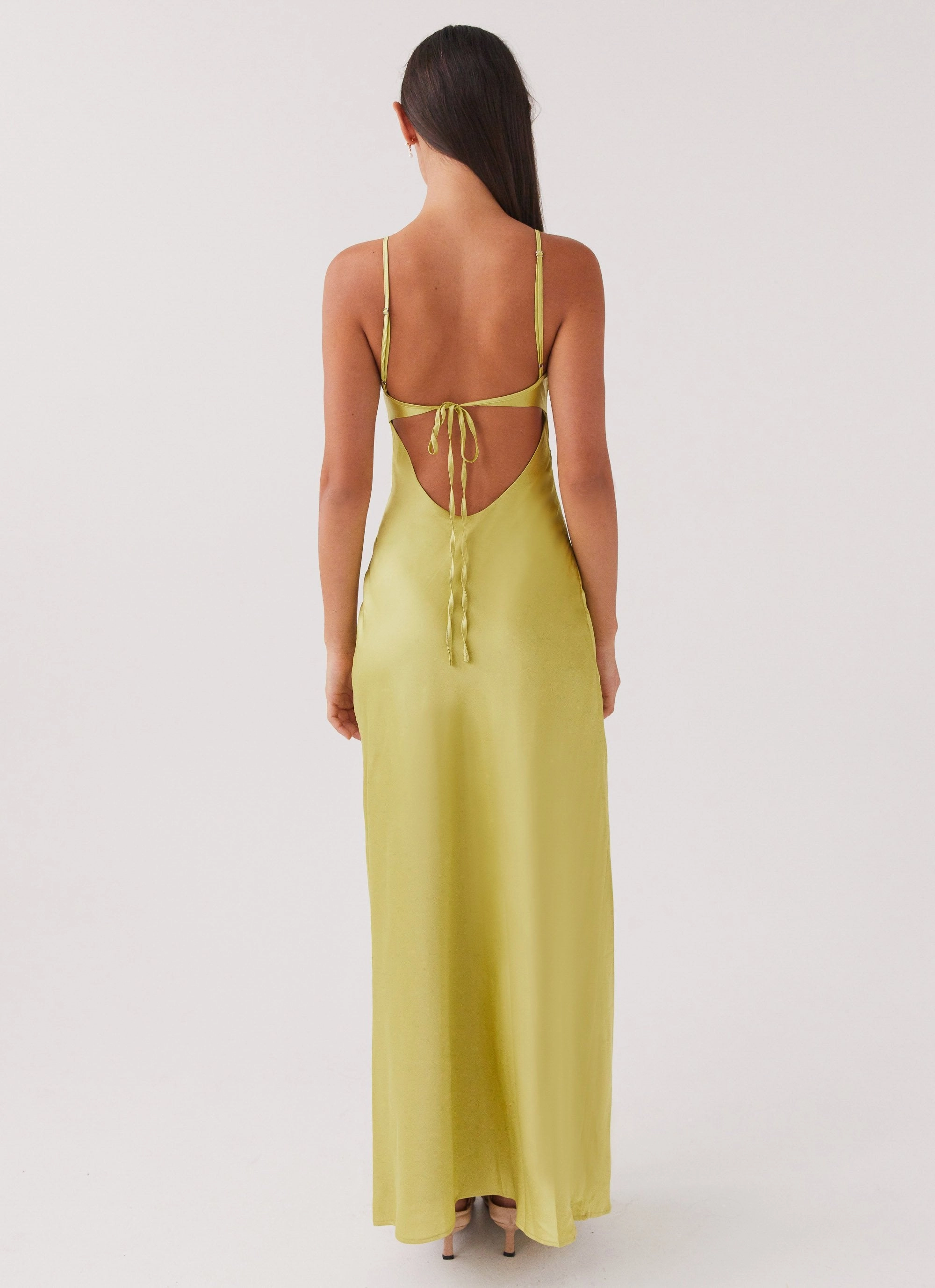 Raylie Cut Out Maxi Dress - Chartreuse