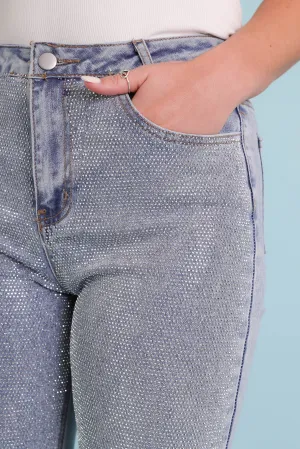 Ready To Rock Rhinestone Denim-Blue Ready To Rock Rhinestone Denim-Blue