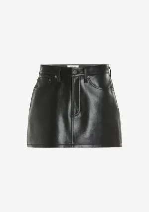 RECYCLED LEATHER LIV MINI SKIRT BLACK