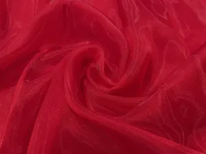 Red Plain Organza Fabric