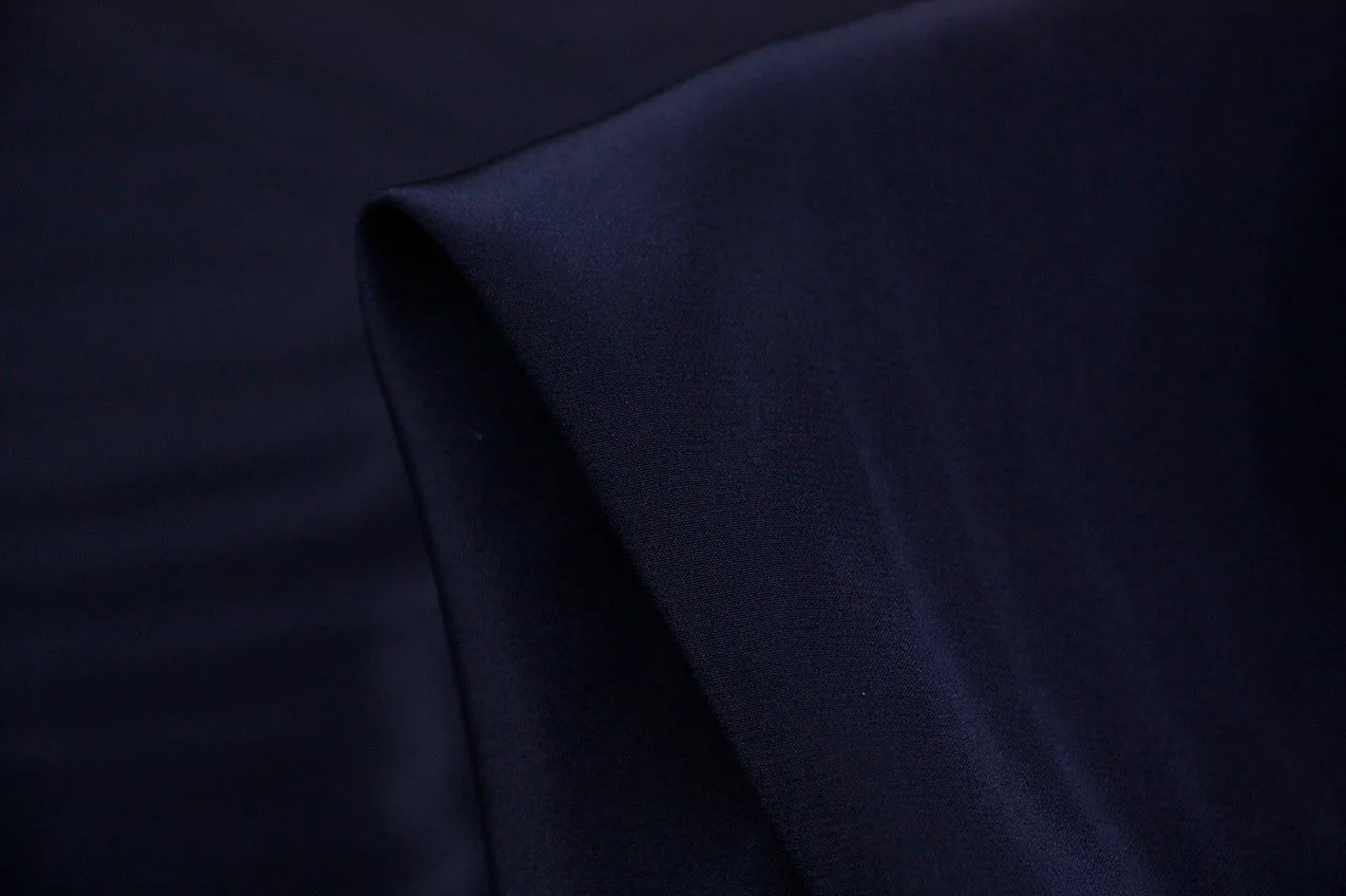 Remnant of Silk Crepe De Chine - French Navy