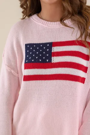 RESTOCK: All American Sweater-Blush RESTOCK: All American Sweater-Blush