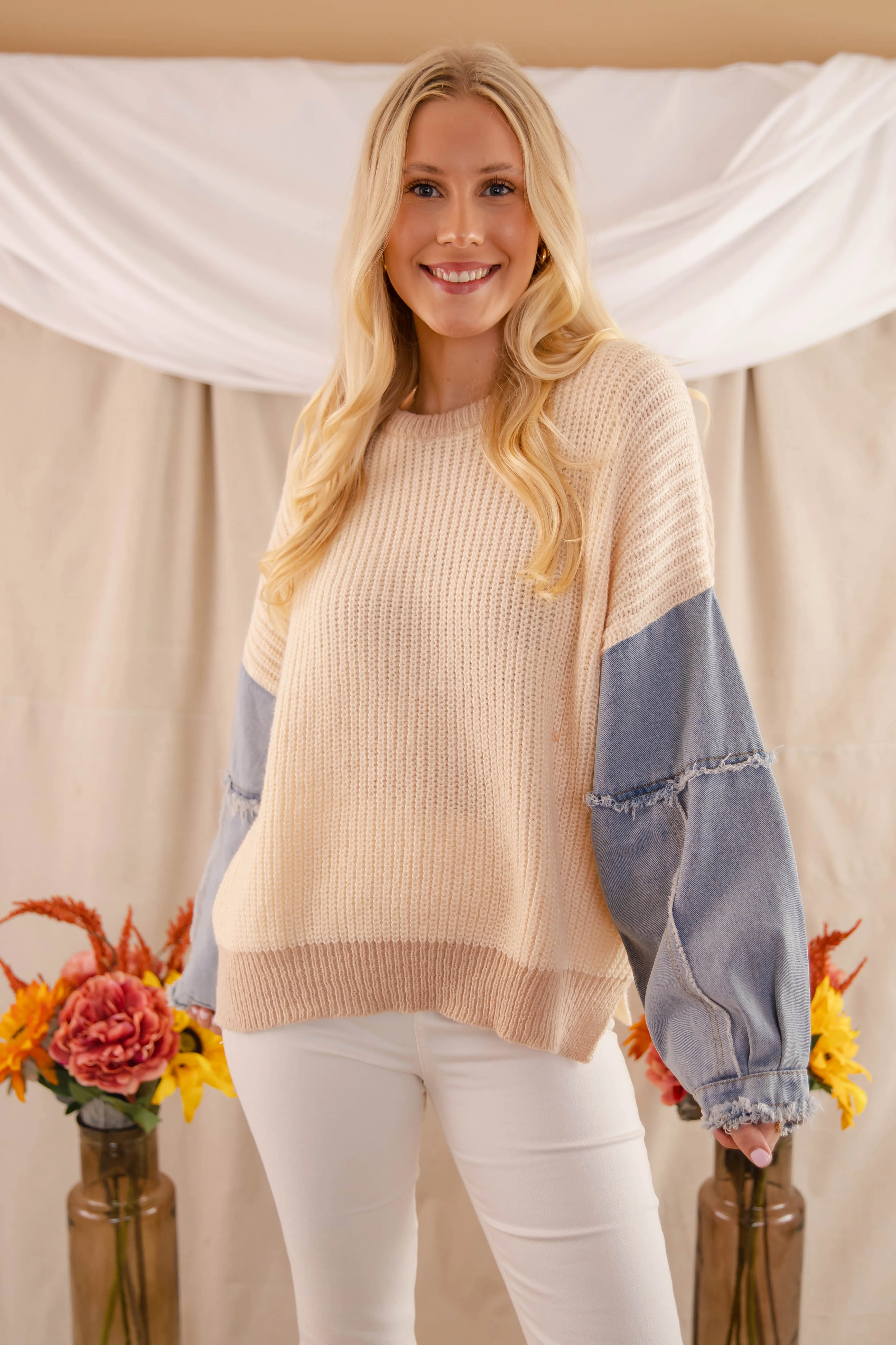 RESTOCK: Best Of Both Worlds Sweater-Taupe