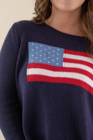 RESTOCK: Feeling Patriotic Sweater-Navy RESTOCK: Feeling Patriotic Sweater-Navy