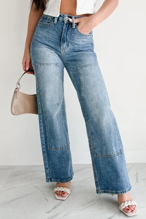 Rhodes High Rise Wide Leg Special A Jeans (Medium Dark) Rhodes High Rise Wide Leg Special A Jeans (Medium Dark)