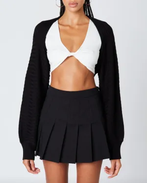 Rib Knit Long Sleeve Bolero