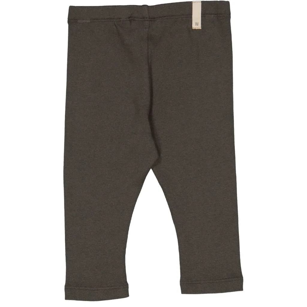 Rib Leggings - black granite