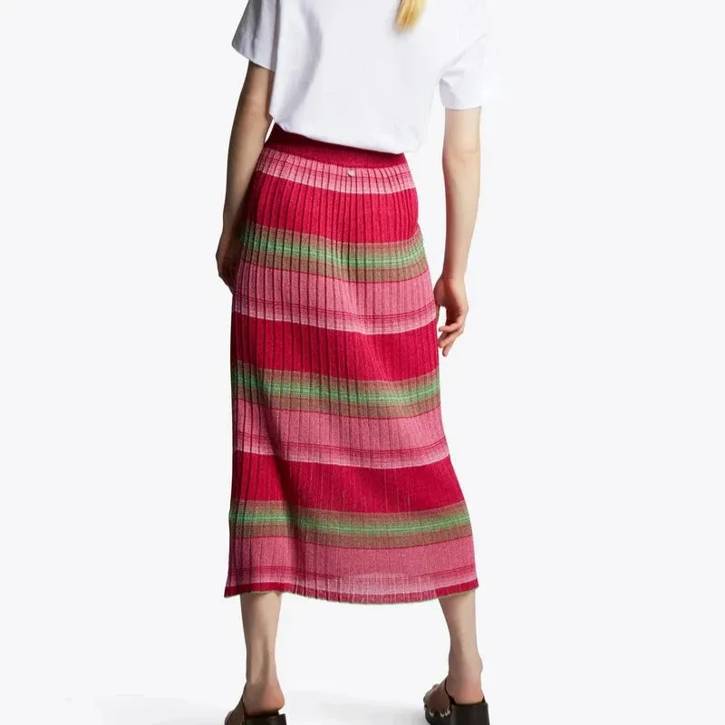 Rich & Royal Striped Knit Pencil Skirt
