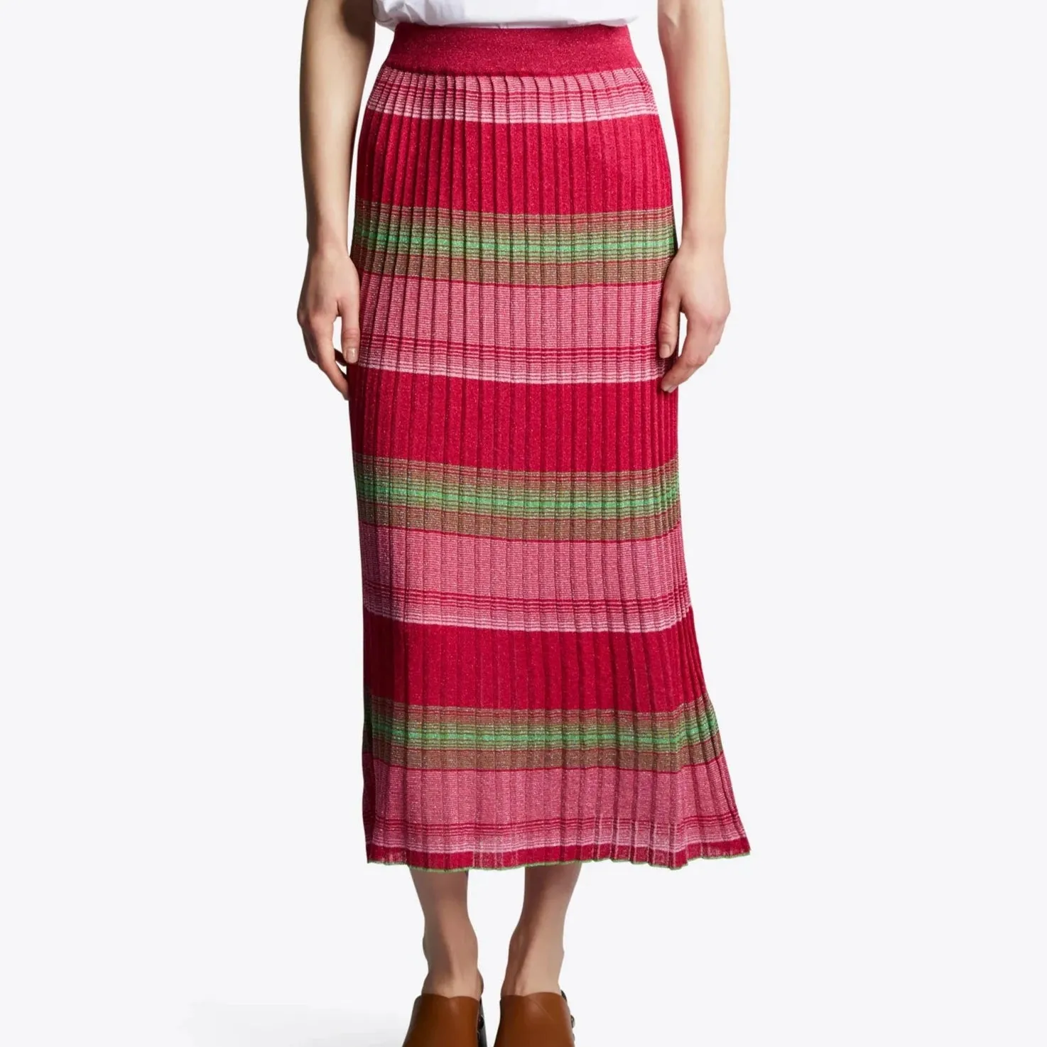 Rich & Royal Striped Knit Pencil Skirt