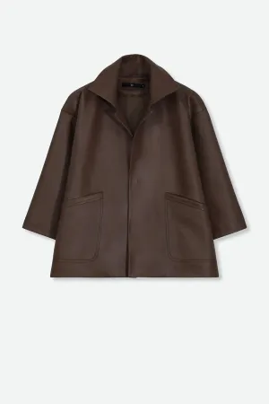 RIMINI LEATHER JACKET IN PECAN RIMINI LEATHER JACKET IN PECAN