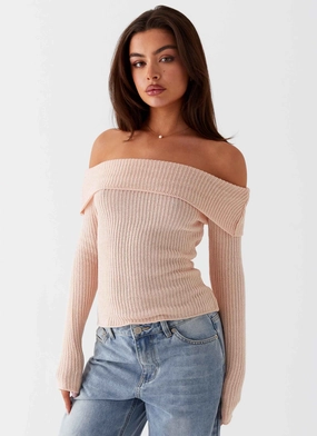 Rina Long Sleeve Knit Top - Blush Rina Long Sleeve Knit Top - Blush