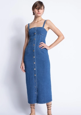 Rio Denim Midi Dress Rio Denim Midi Dress