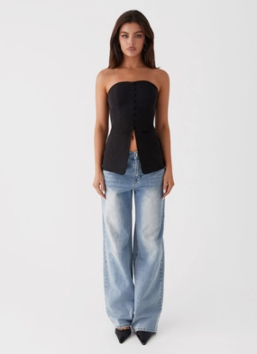 Riveria Strapless Top - Black Riveria Strapless Top - Black