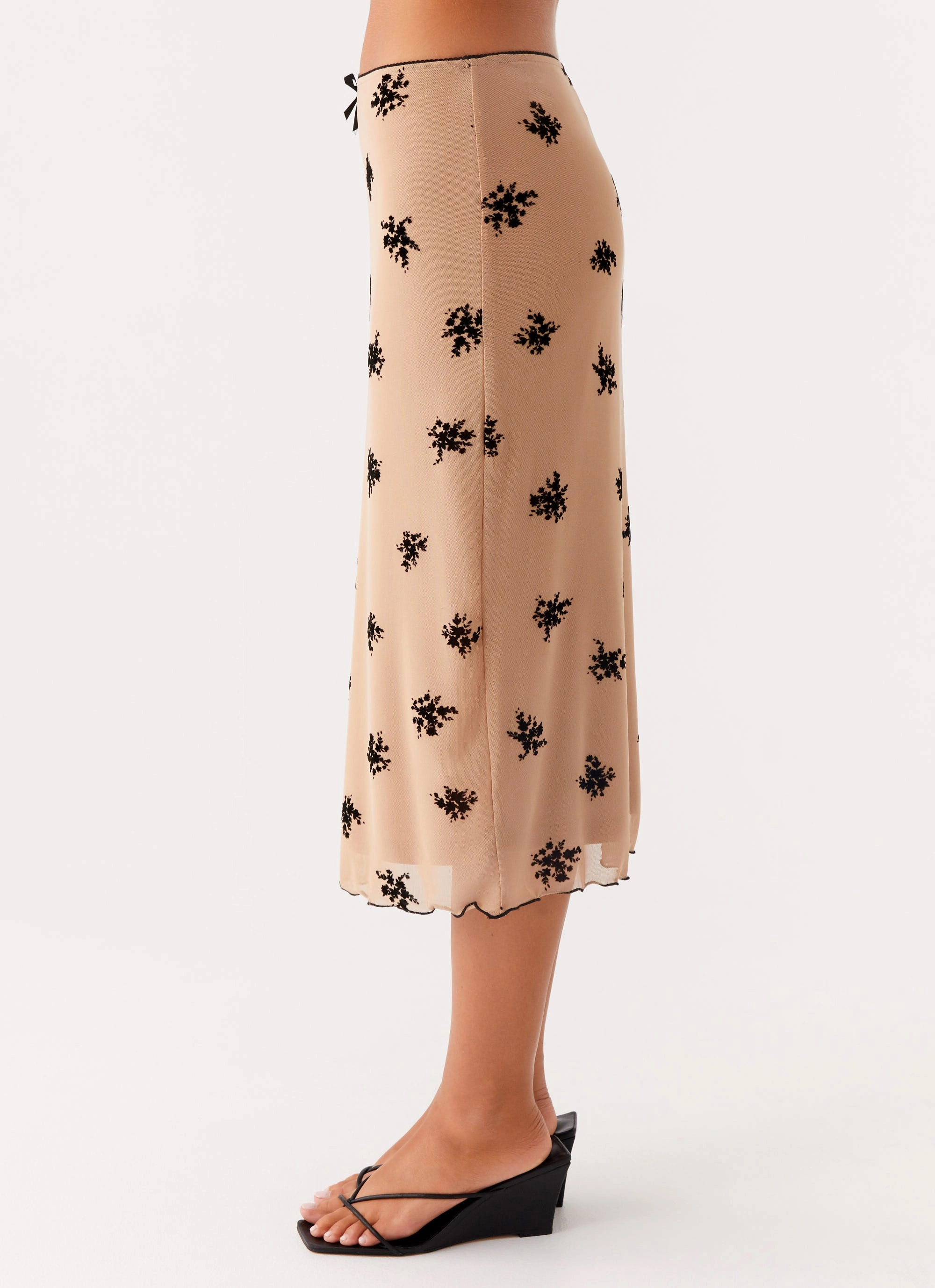 Rocca Midi Skirt - Nude