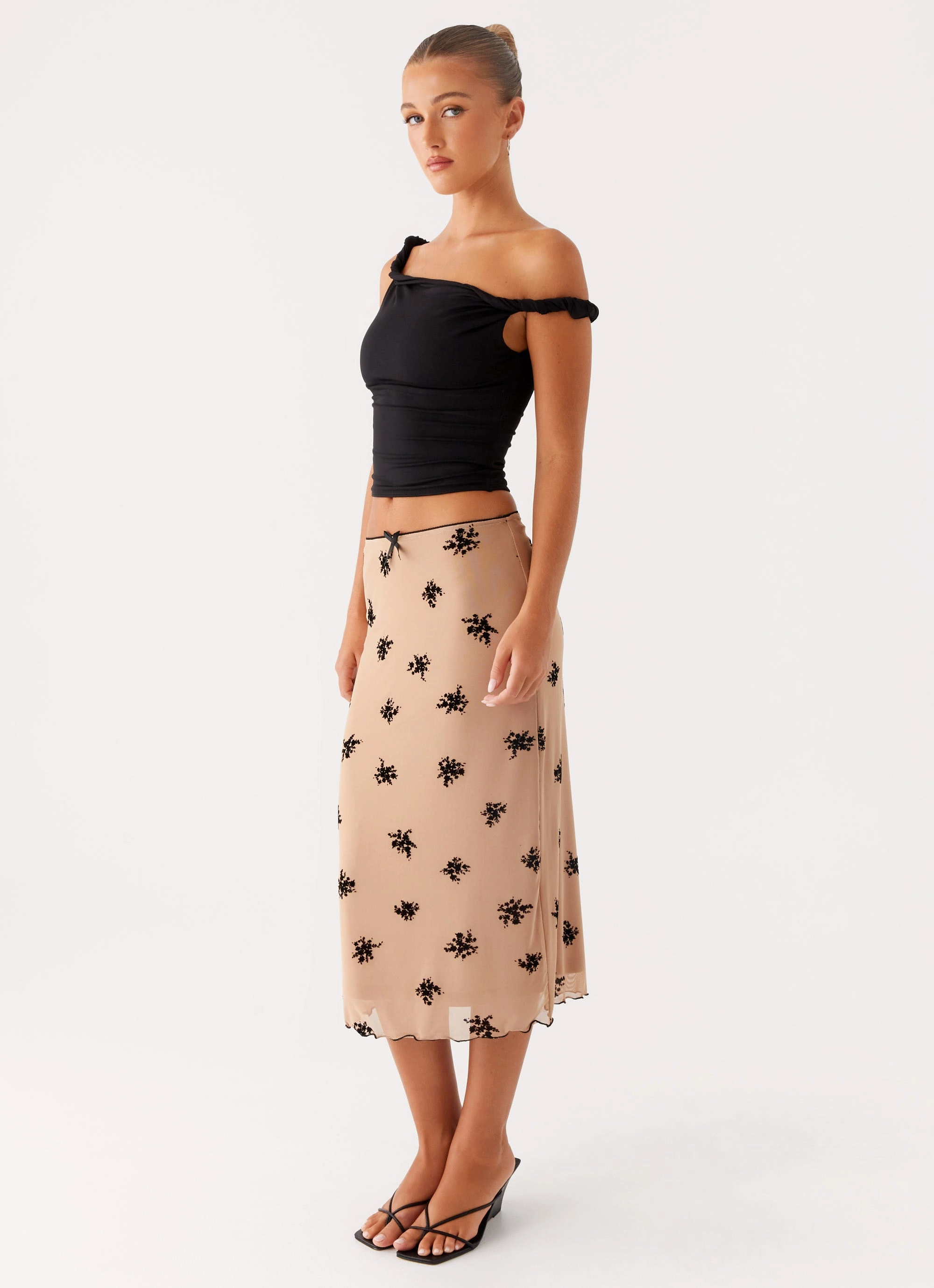 Rocca Midi Skirt - Nude