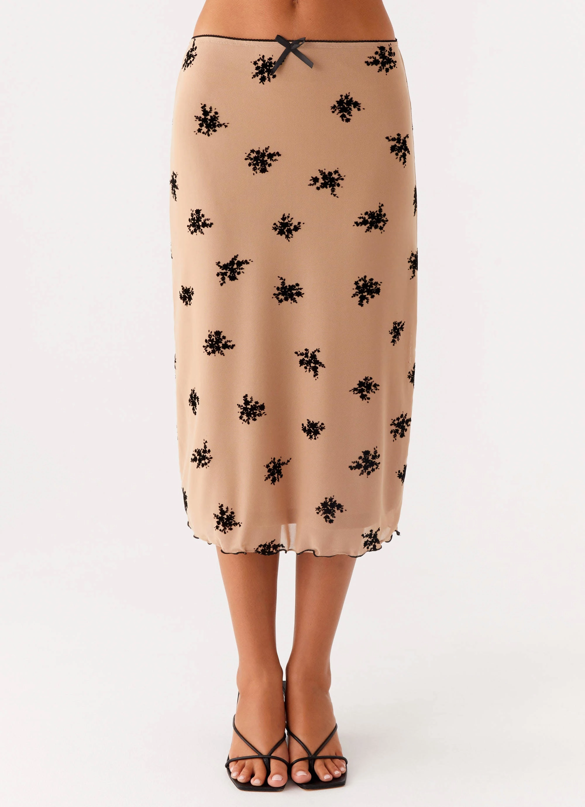 Rocca Midi Skirt - Nude