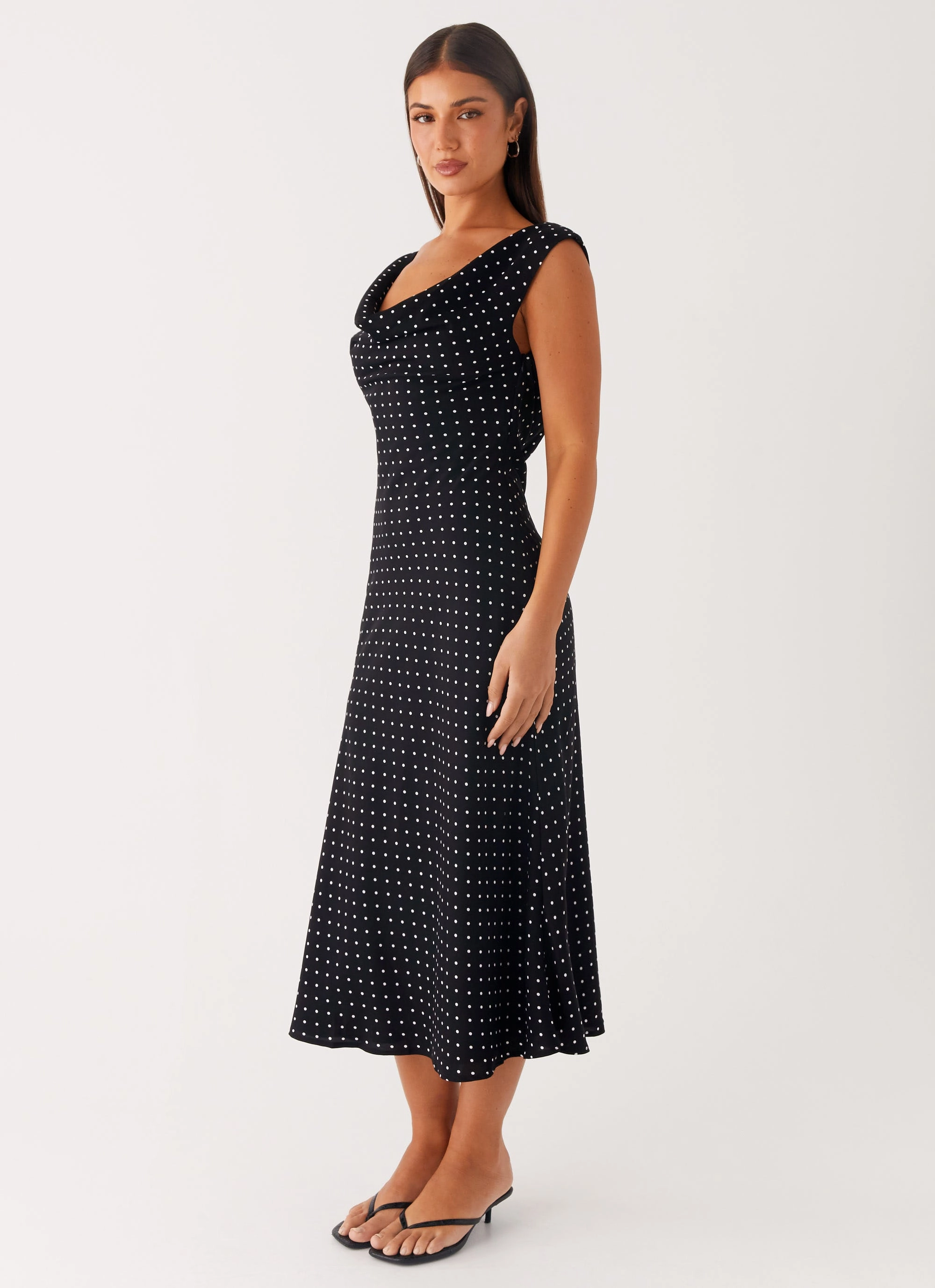 Role Model Maxi Dress - Black Polka Dot