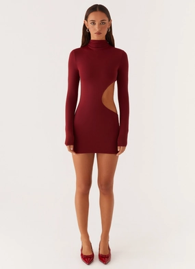 Rora Cut Out Mini Dress - Mulberry Rora Cut Out Mini Dress - Mulberry