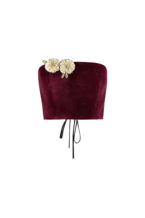 Rosa Embellished Bustier - Burgundy (Limited Edition)