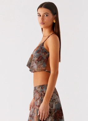 Rosewood Cowl Top - Vintage Blossom Rosewood Cowl Top - Vintage Blossom