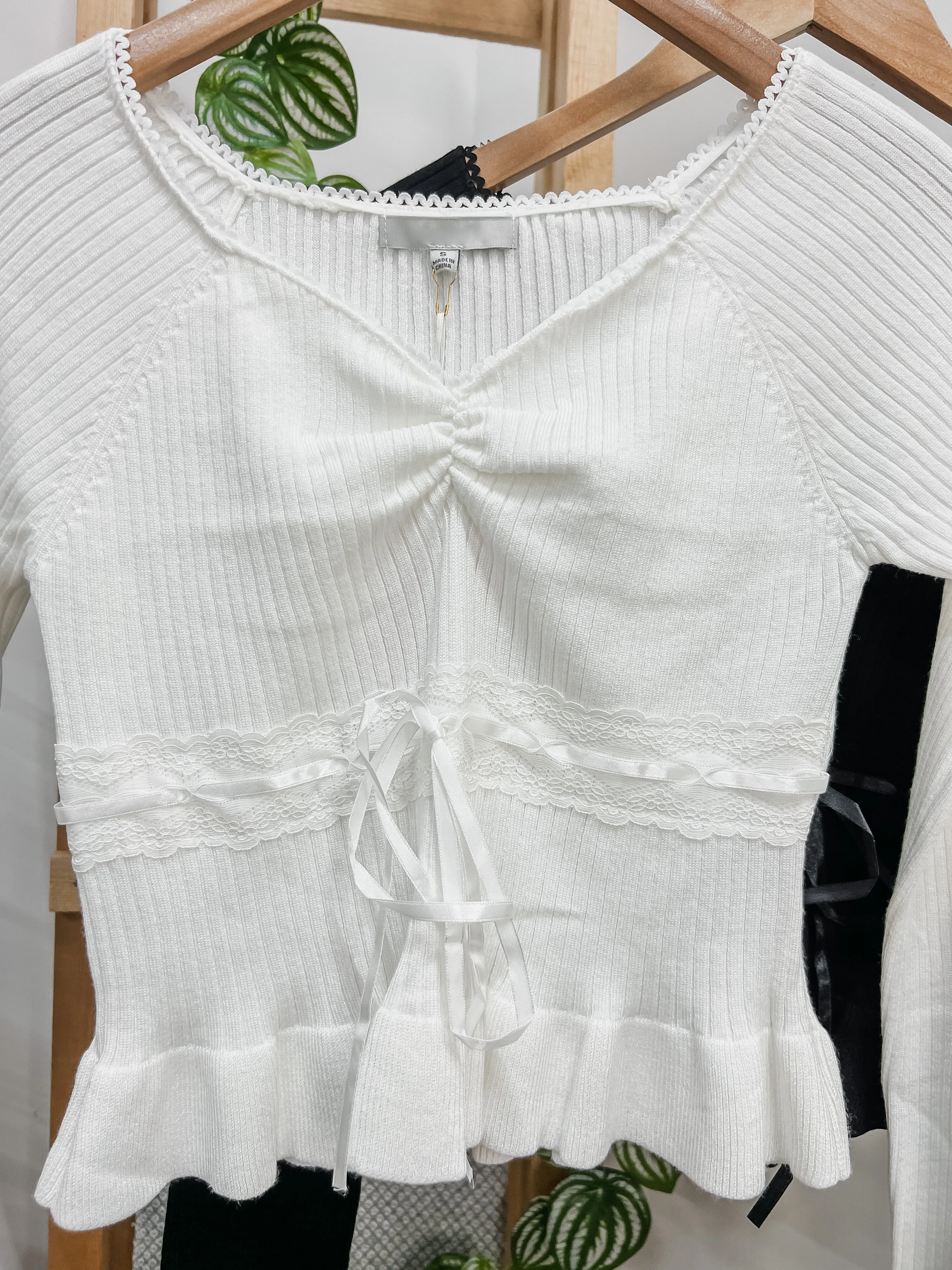 Rosie Ribbon Tie Knit Top
