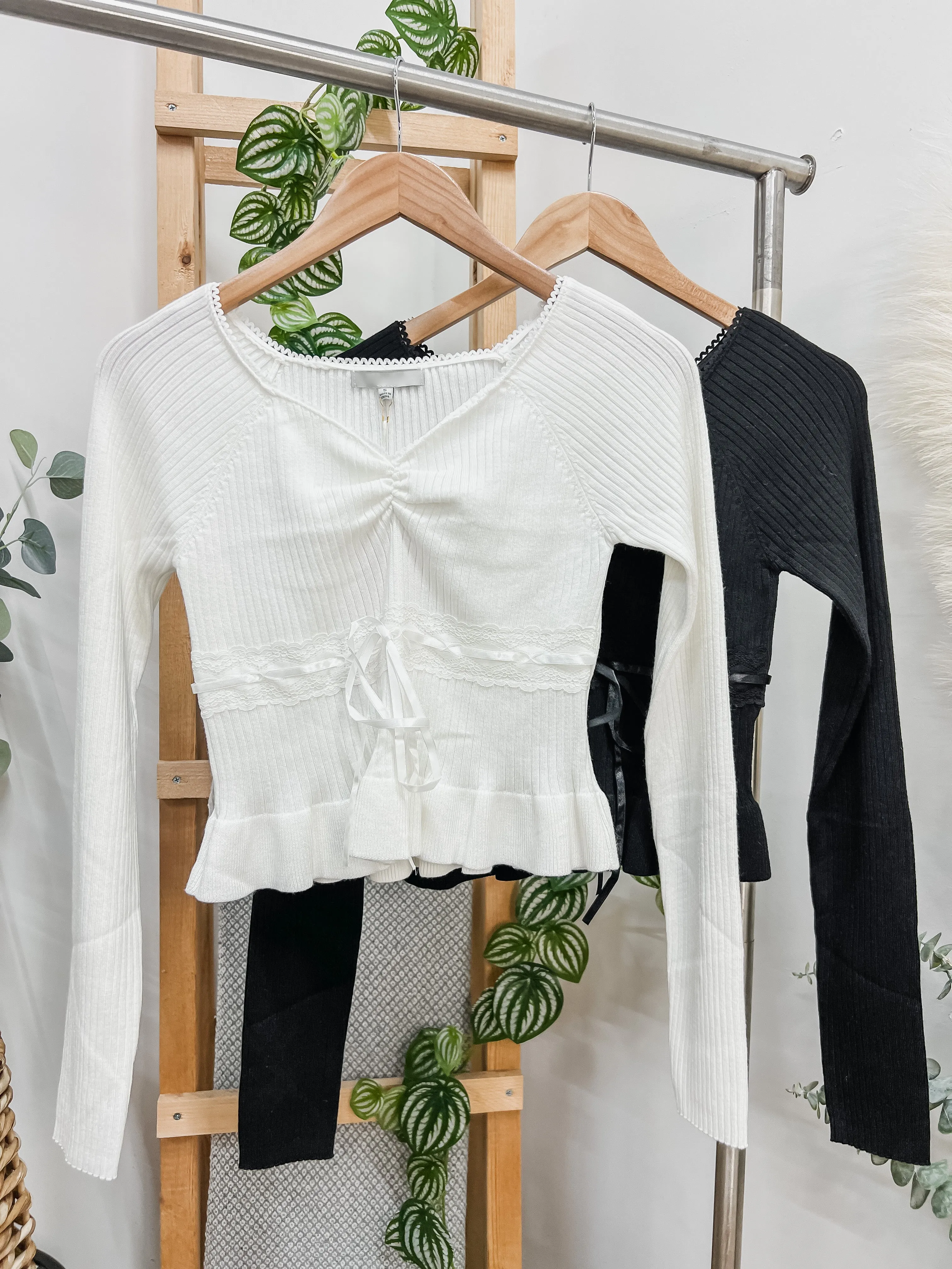 Rosie Ribbon Tie Knit Top