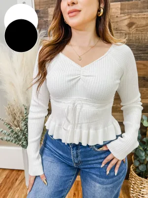Rosie Ribbon Tie Knit Top