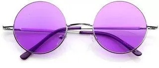 Round Sunglasses (For Men & Women, Violet, Black, Blue)