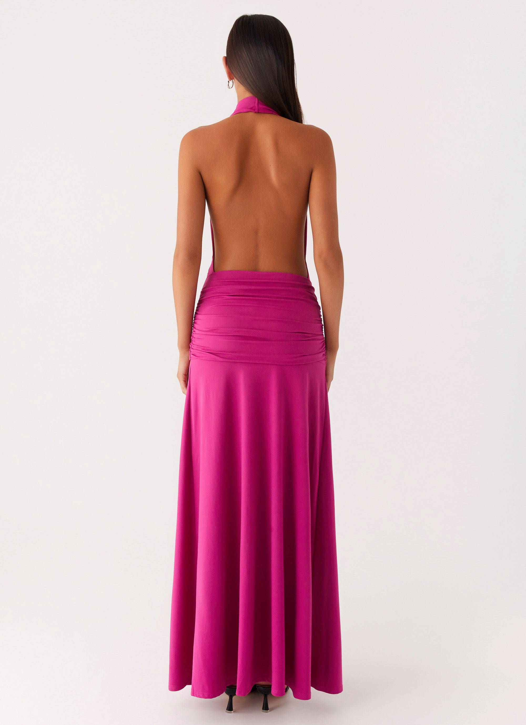 Rowan Ray Cowl Maxi Dress - Fuchsia