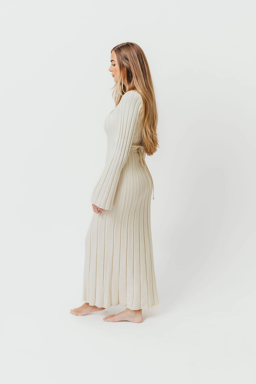 Rowan Square Neck Maxi Dress in Cream