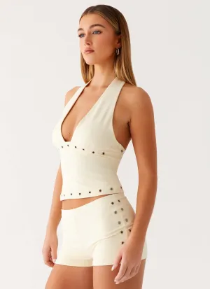 Roxy Mini Shorts - Muted Yellow Roxy Mini Shorts - Muted Yellow